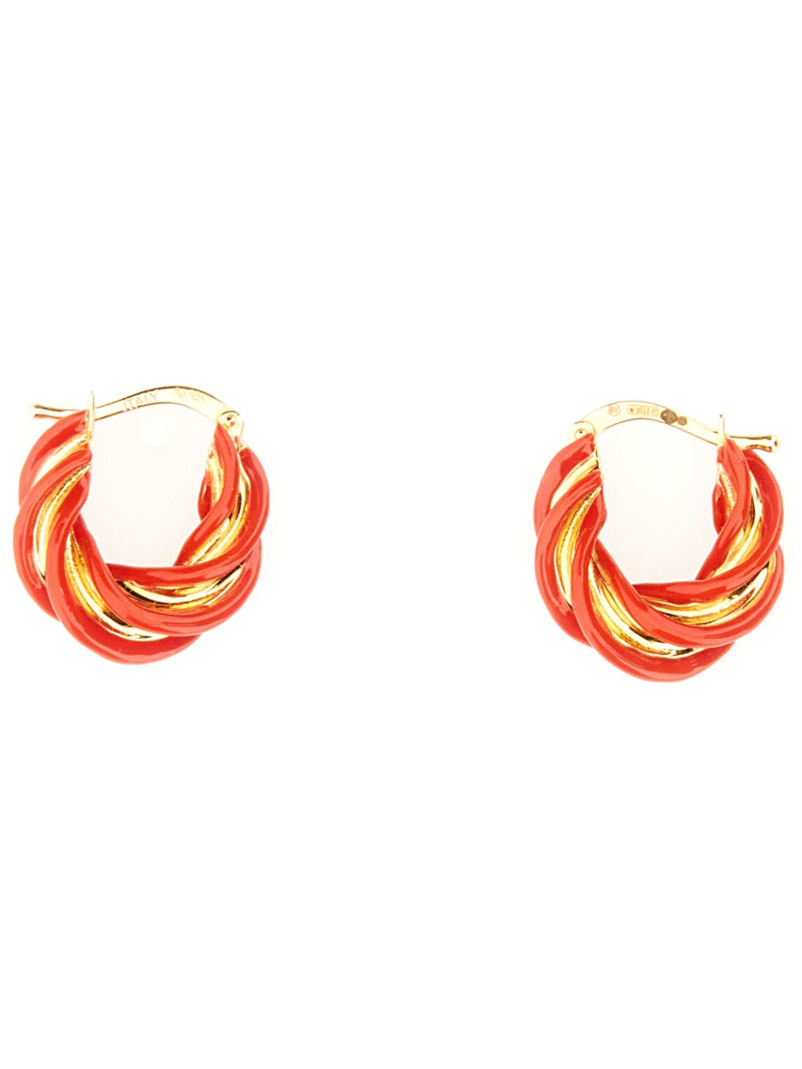 Bottega Veneta Women Pillar Hoop Earrings
