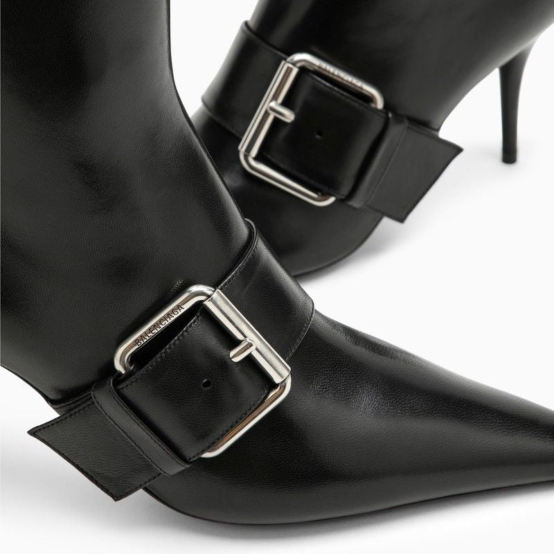 BALENCIAGA Knife 80 Leather Ankle Boots