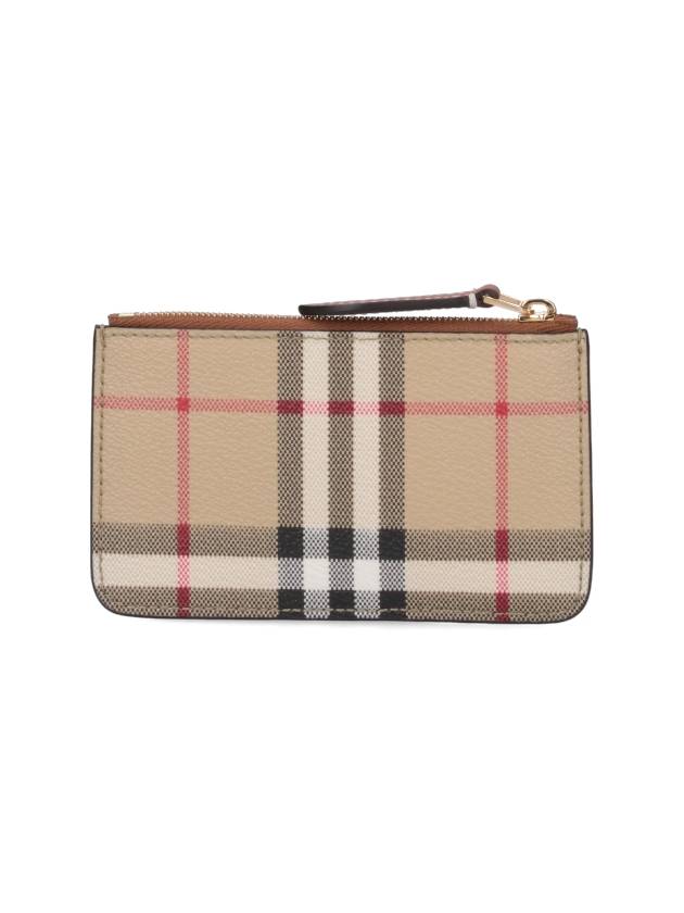 Burberry Check Print Coin Wallet Beige