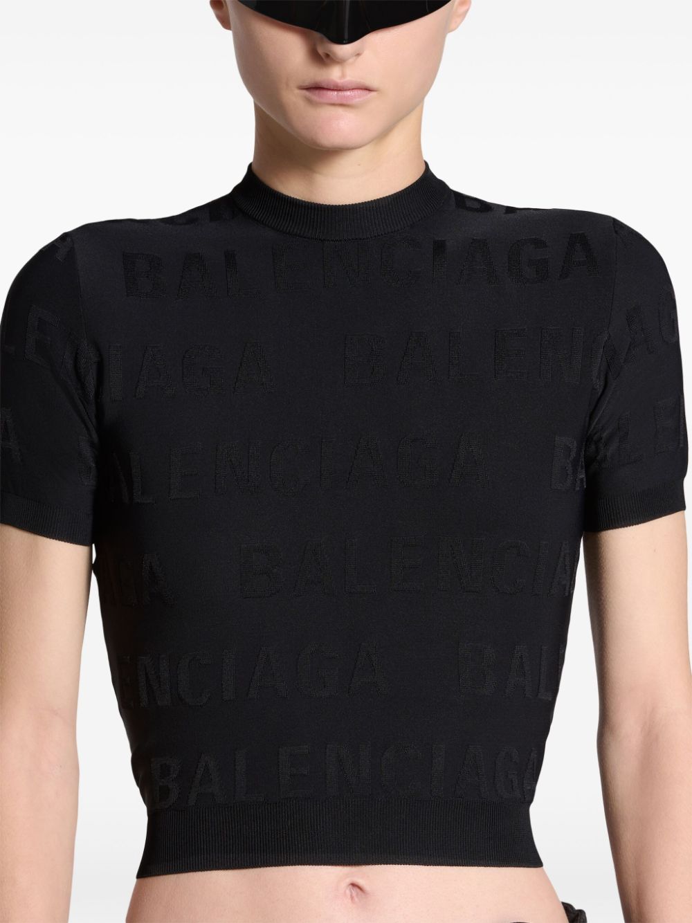 BALENCIAGA Allover Logo Top for Women - SS24