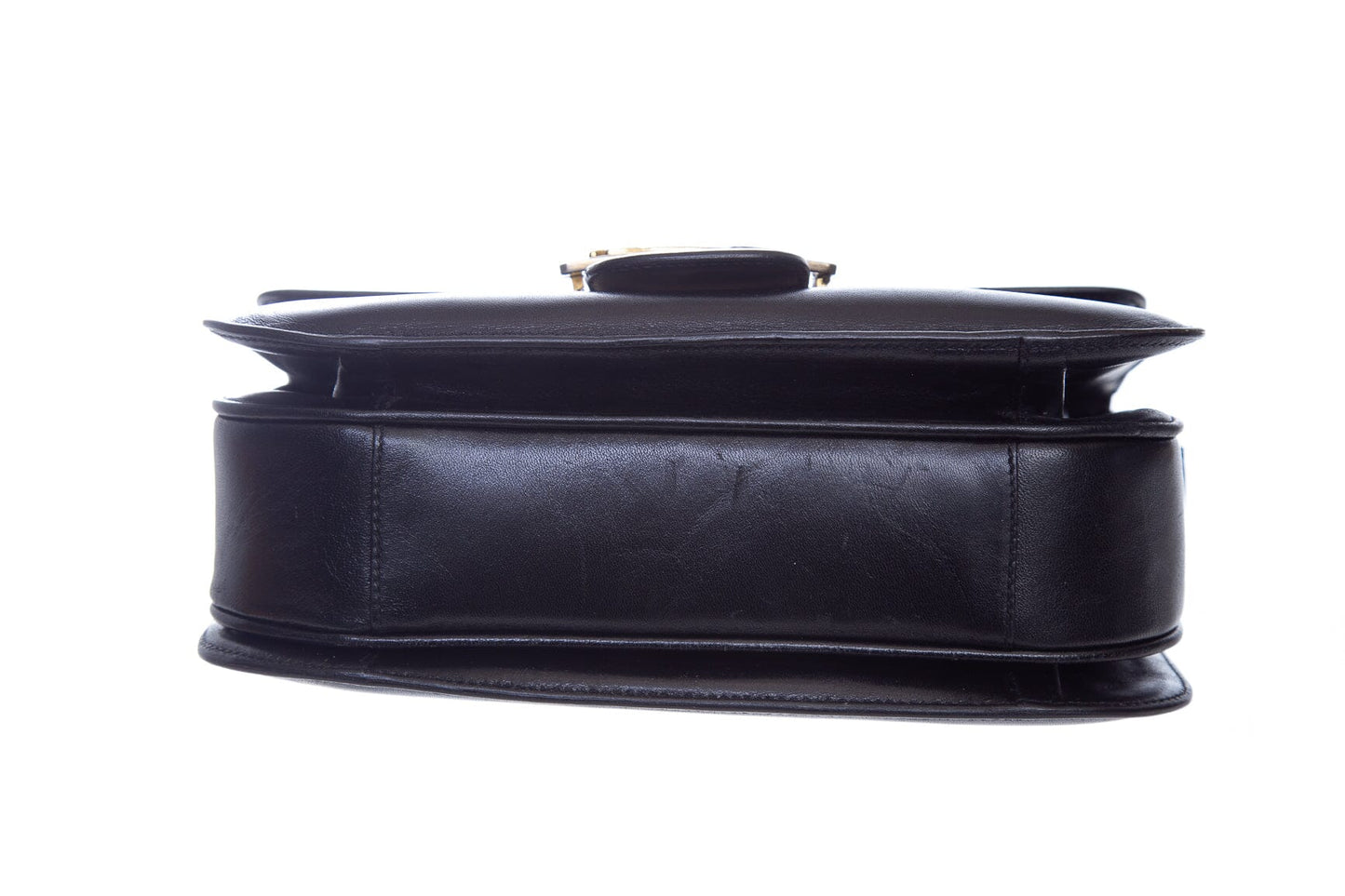 Celine Black Leather Carriage Hardware Handbag