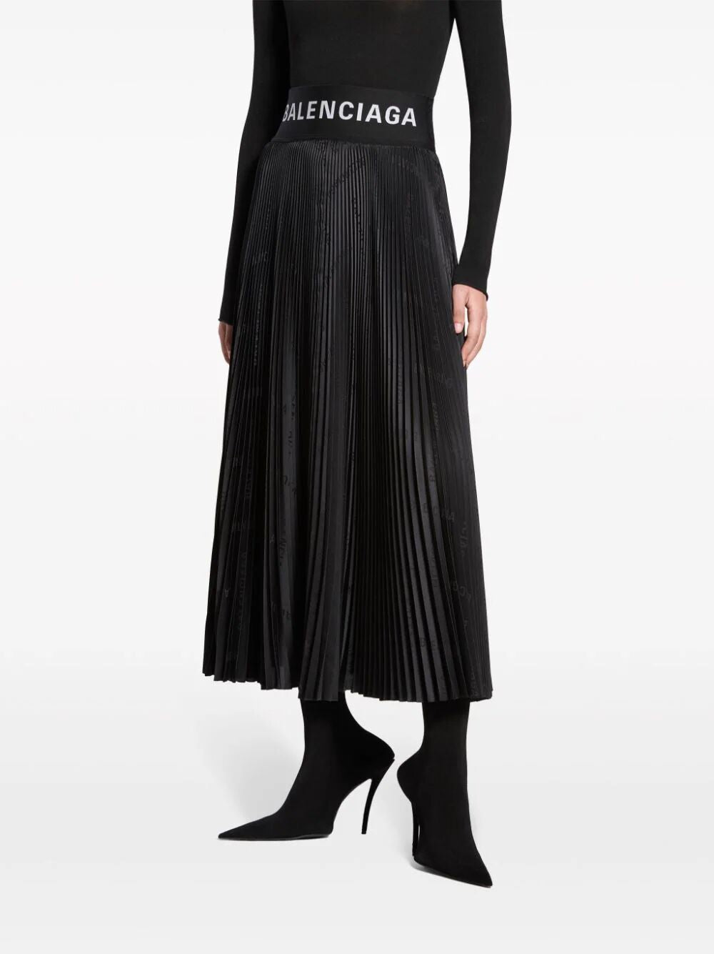 BALENCIAGA Pleated Mini Skirt for Women - Spring/Summer 2024
