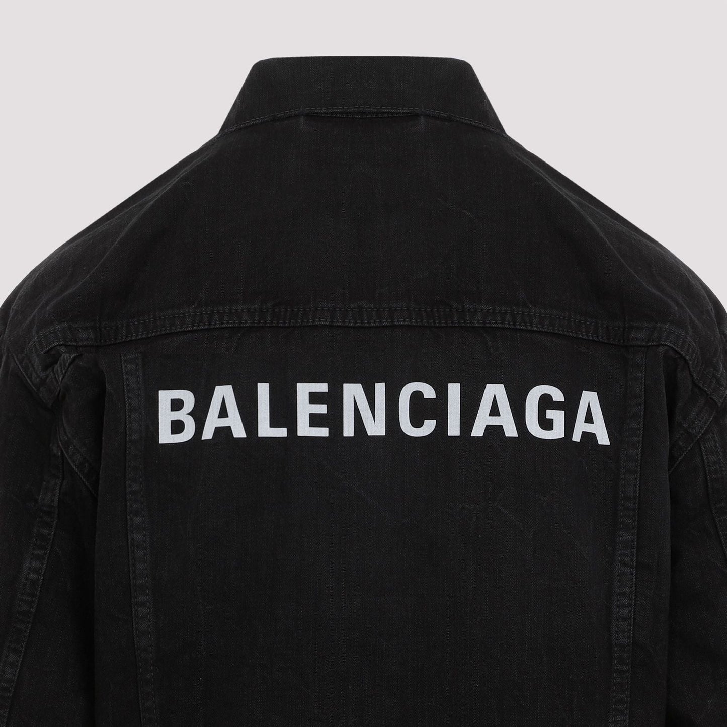 BALENCIAGA Faded Mini Denim Jacket