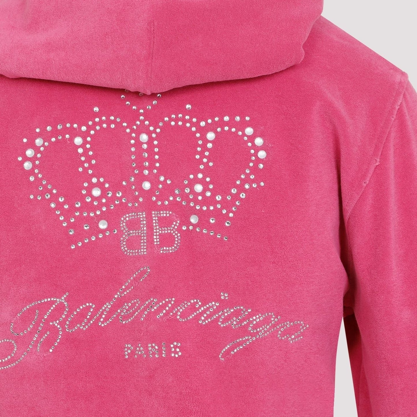 BALENCIAGA Chenille Sweatshirt Mini Jacket for Women