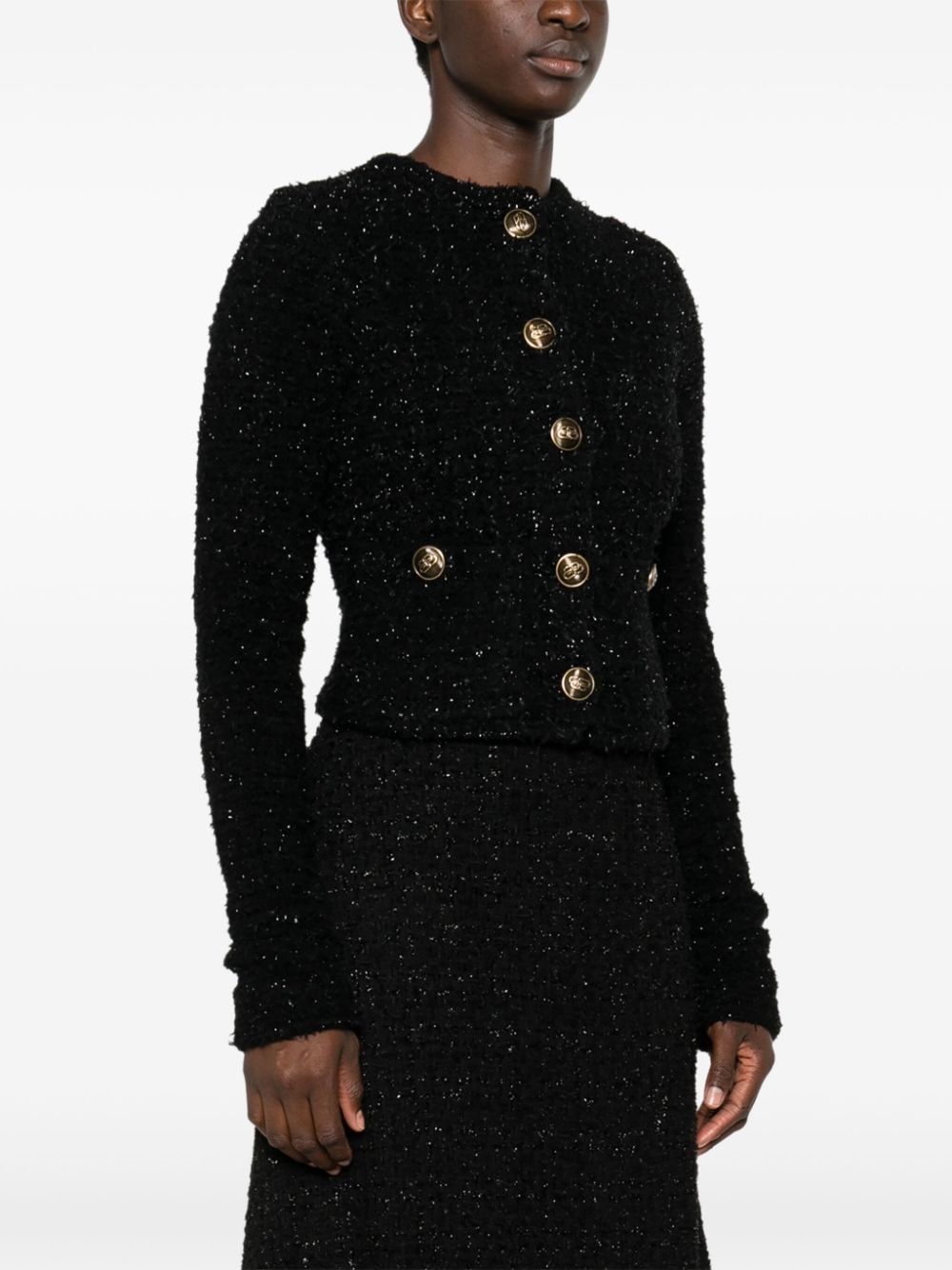 BALENCIAGA Cropped Bouclé Jacket