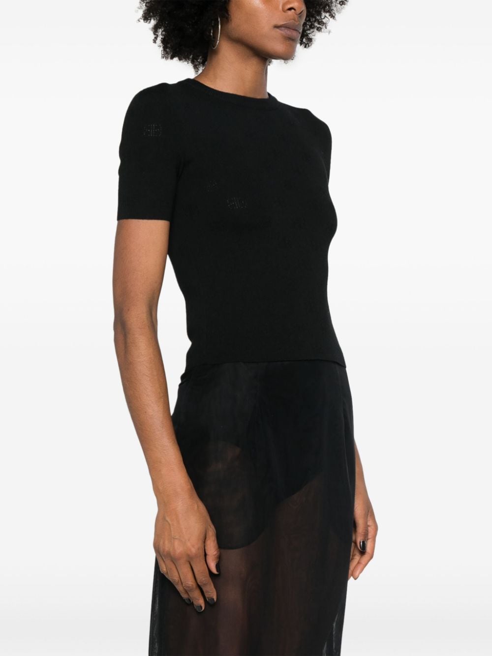 BALENCIAGA Open-Knit Wool Top for Women