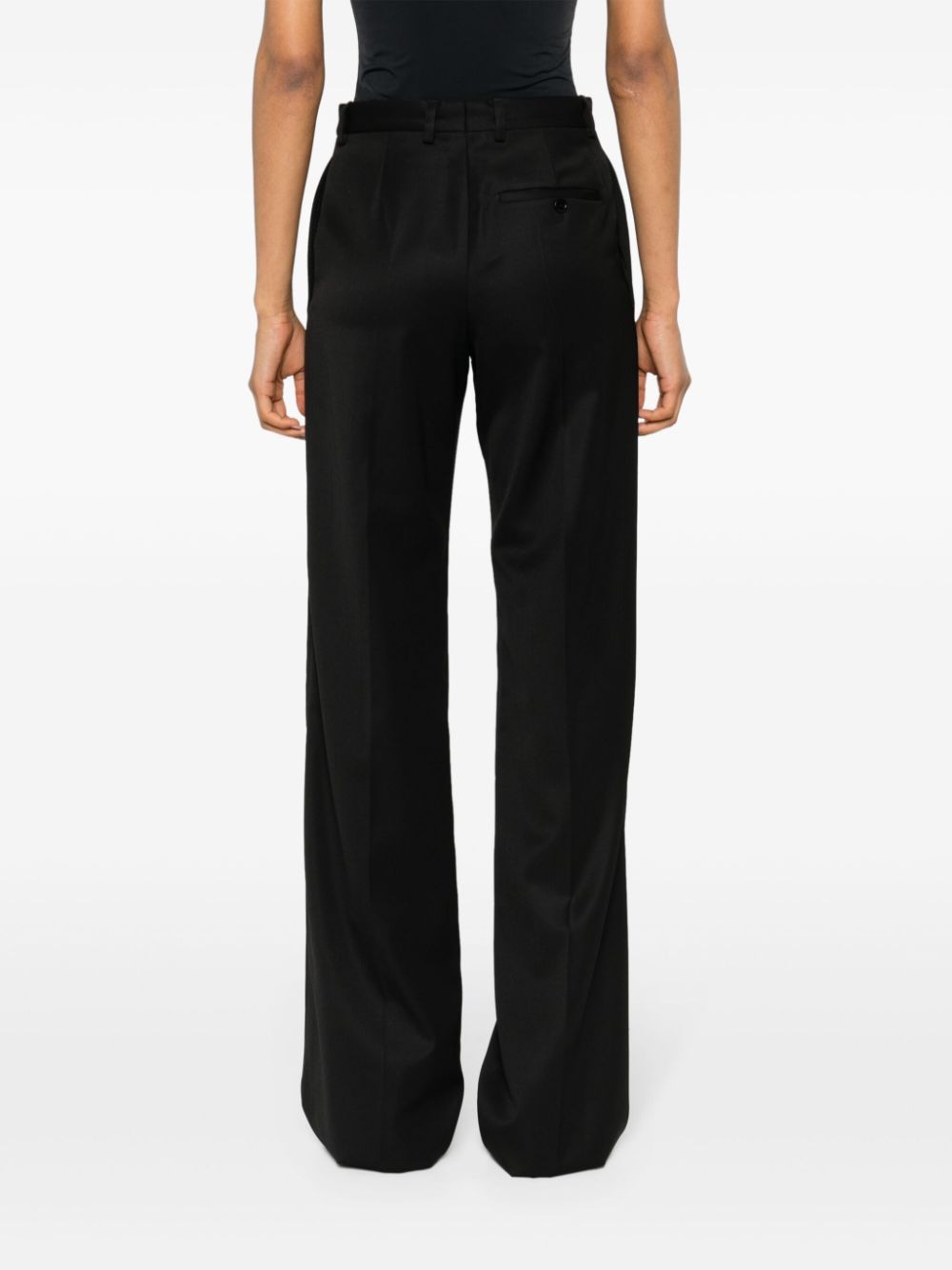 BALENCIAGA Women's Straight Cut Wool Trousers