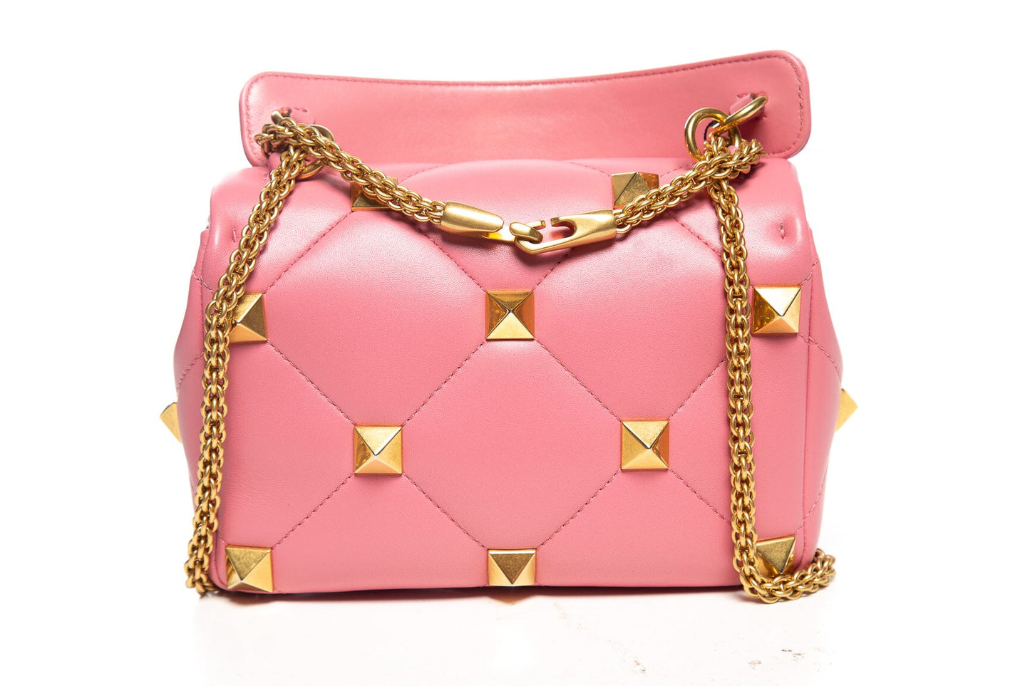 Valentino Pink Rockstud Leather Cross-Body