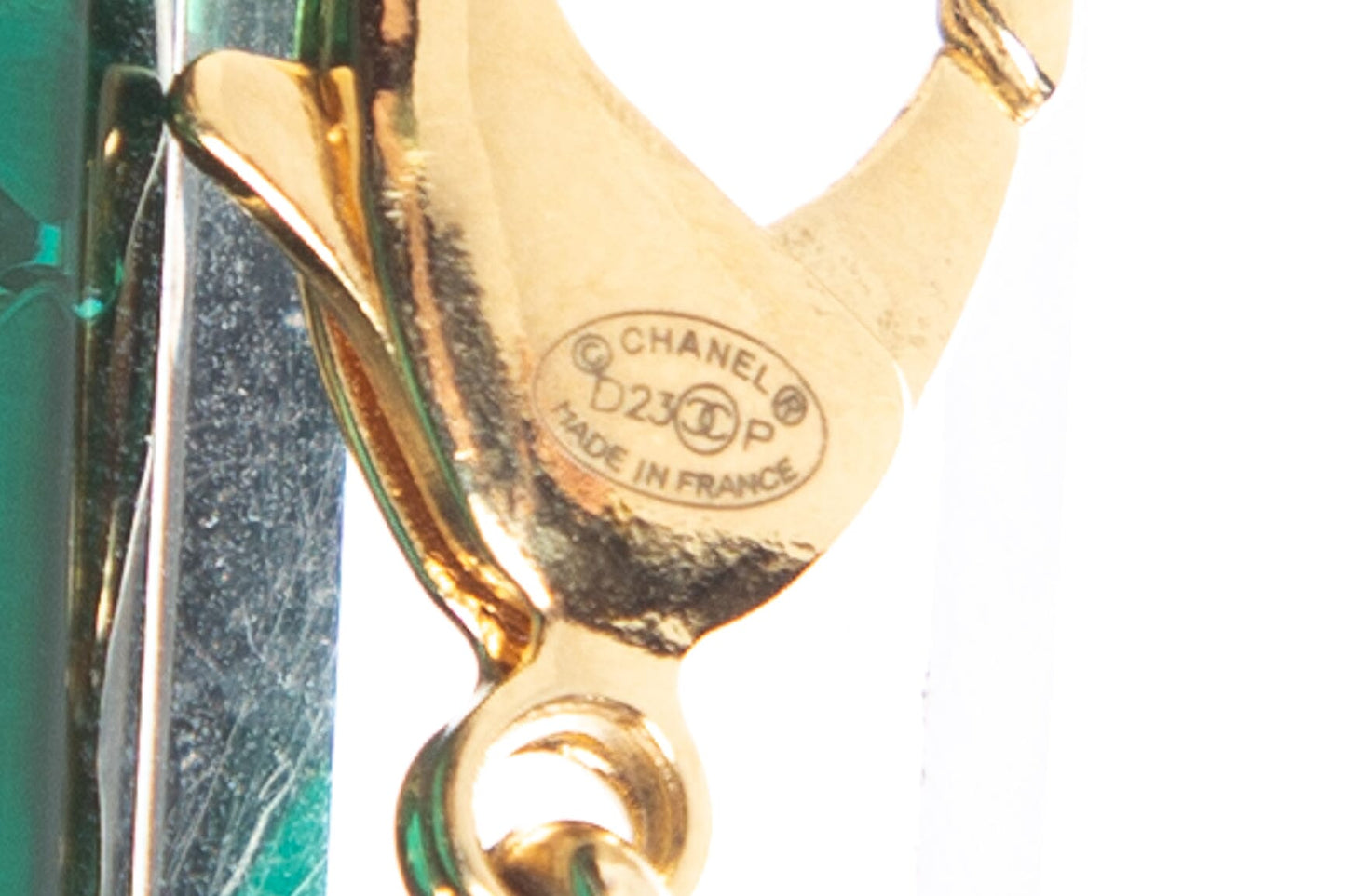 Chanel Gold and Green Resin Cubes Necklace