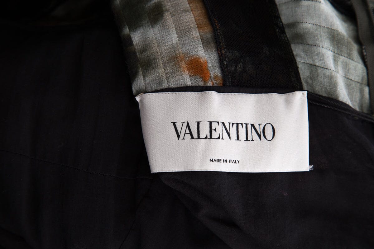 Valentino Multicolor Tie-Dye Lace Detail Dress SZ M