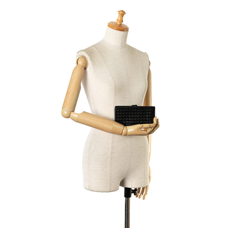 Bottega Veneta Intrecciato Leather Long Wallet Black