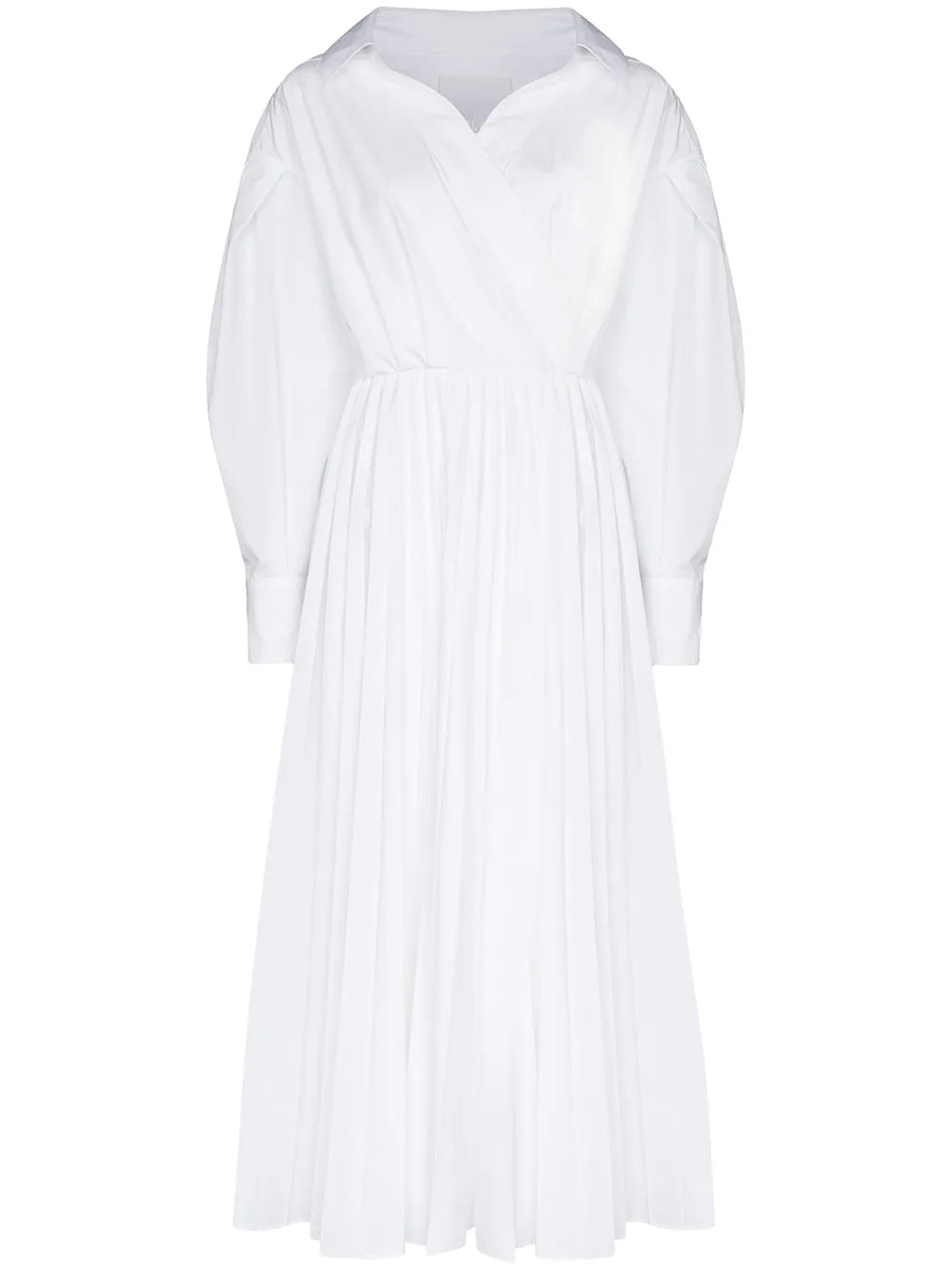 Valentino Garavani Wrap Pleated Shirt Dress