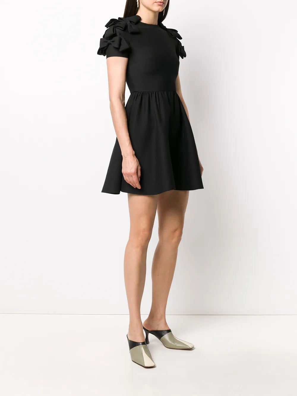 Valentino Garavani Bow-Embellished Full Skirt Dress