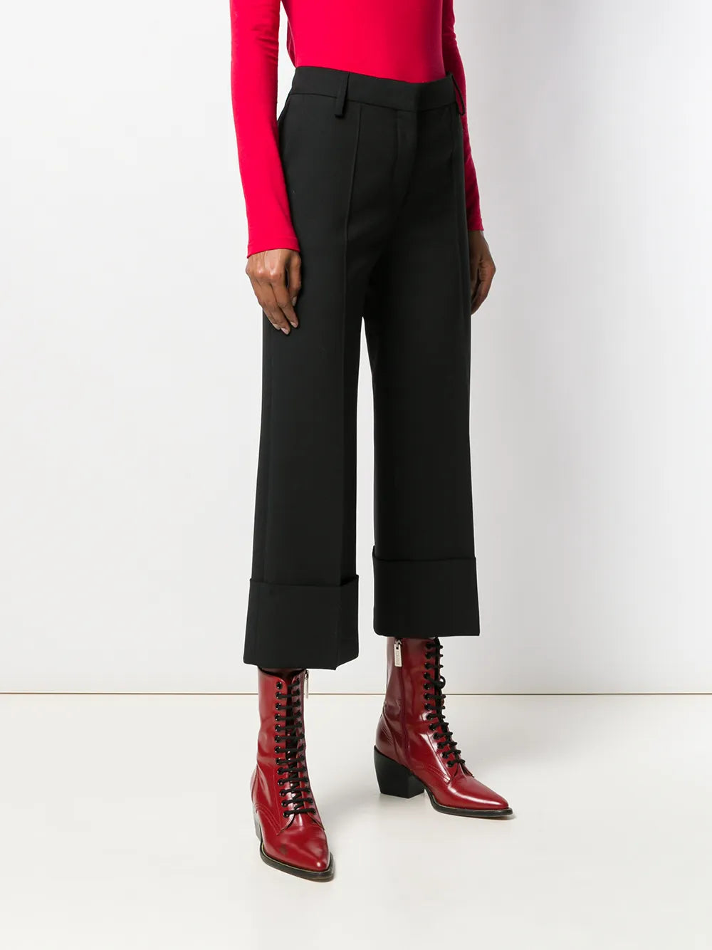Valentino Garavani Pleated Cropped Trousers