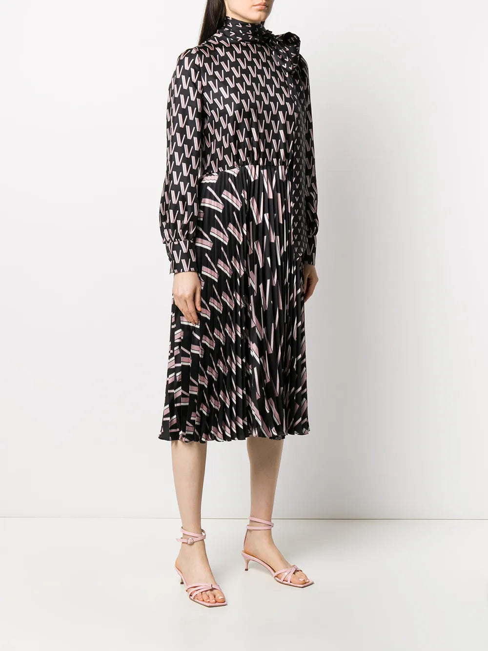 Valentino Garavani Double Vlogo Pussy-Bow Dress