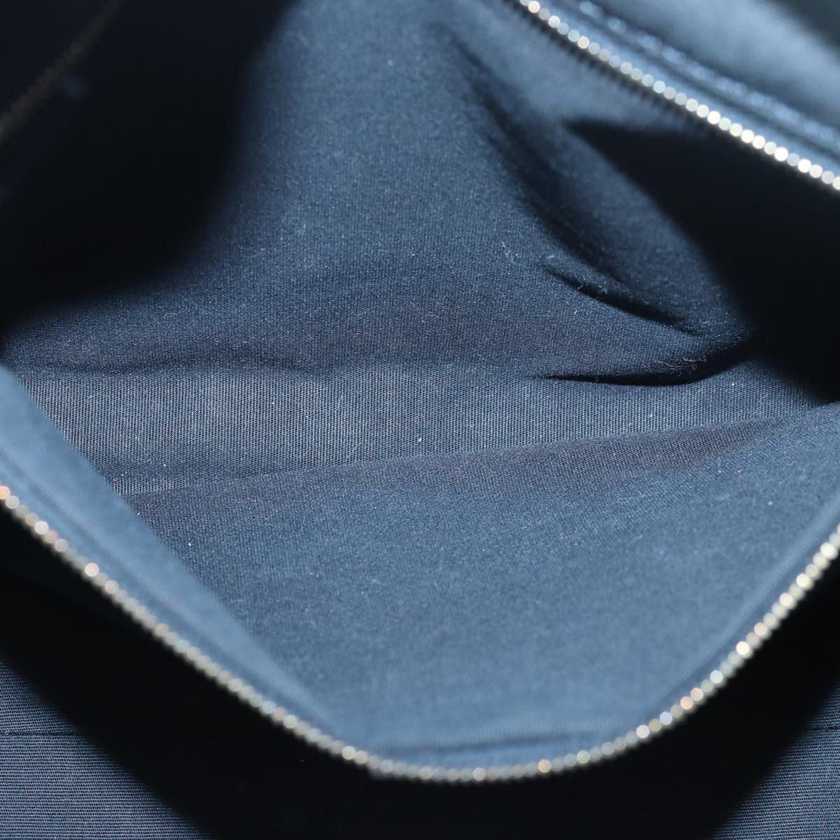 CELINE C Macadam Canvas Hand Bag Suede Light Blue 81050