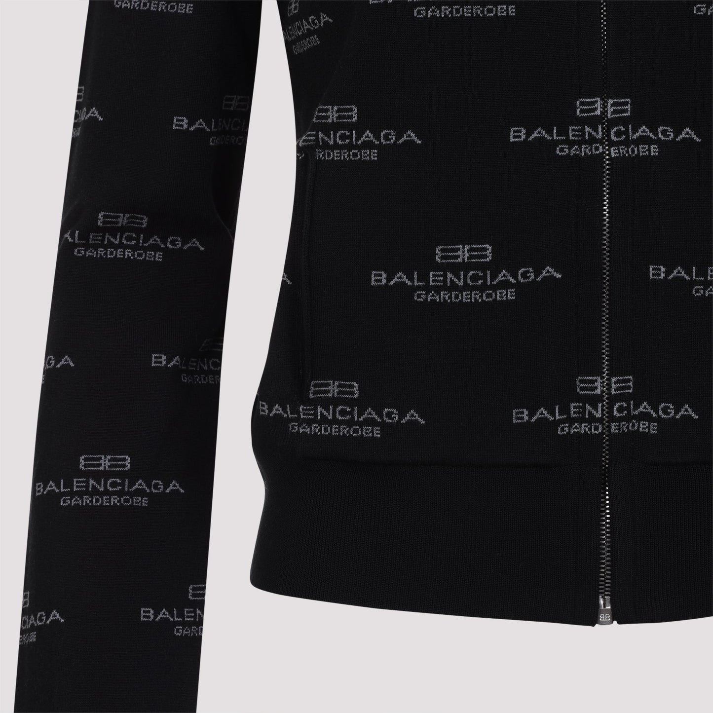 BALENCIAGA All-Over Zip-Up Cardigan