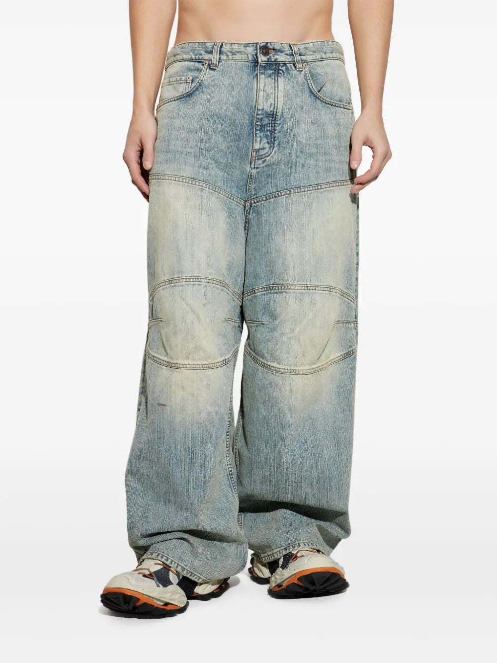 BALENCIAGA Stained Baggy Pants for Men - SS25 Collection
