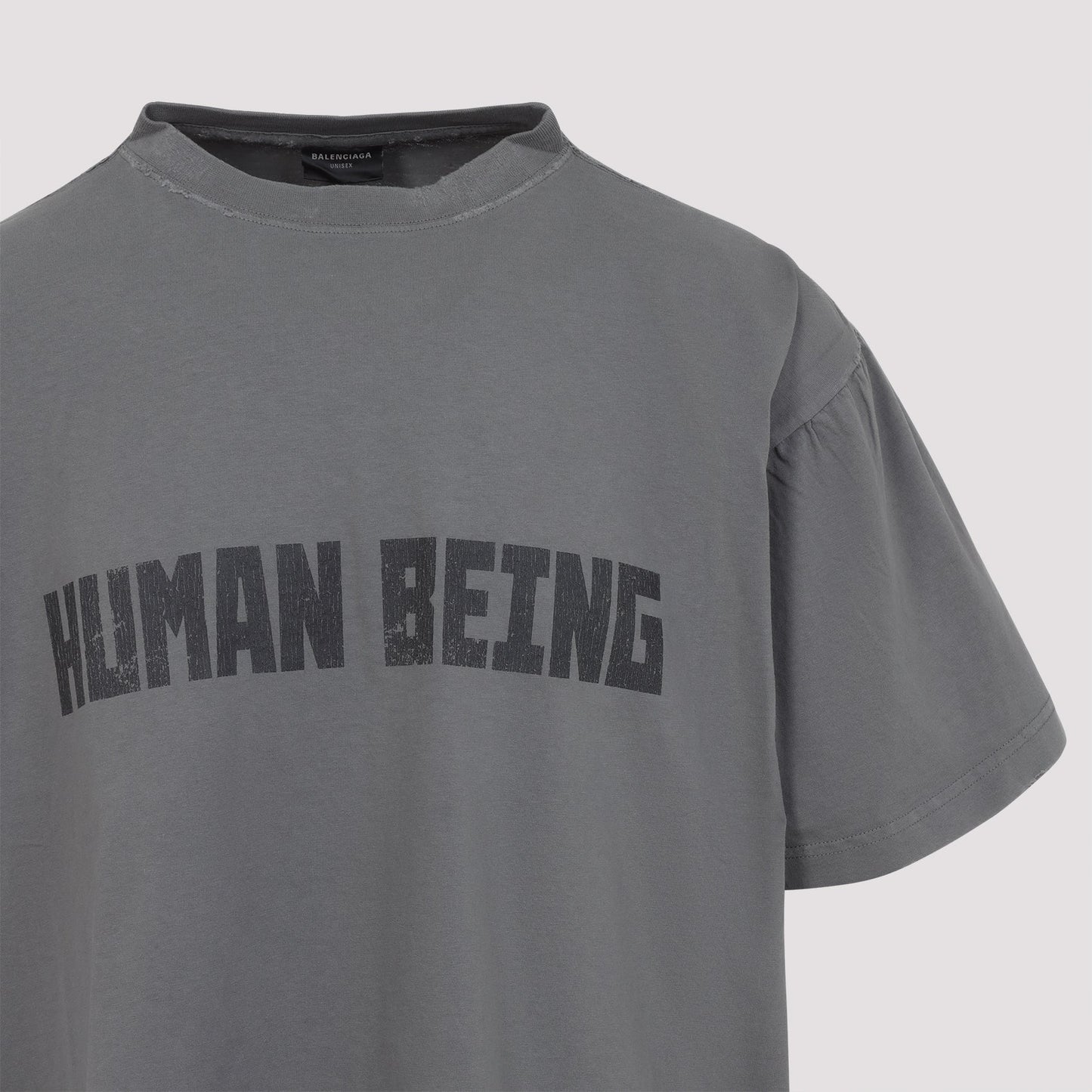 BALENCIAGA Human Being Crew Neck T-Shirt
