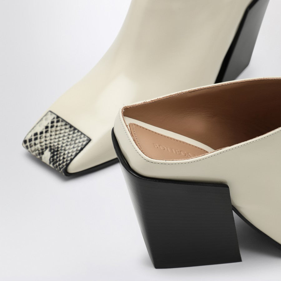 Bottega Veneta Women Mule Ventura With Python Effect Leather Tip
