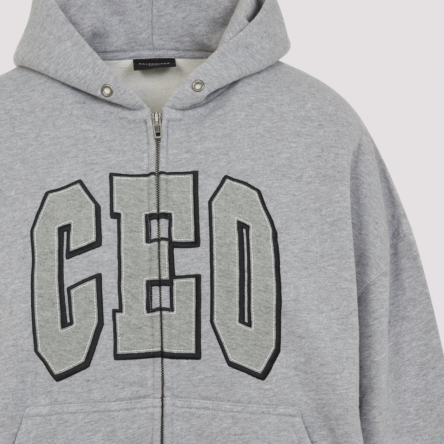 BALENCIAGA Mini Cotton Zip-Up Sweatshirt for Women