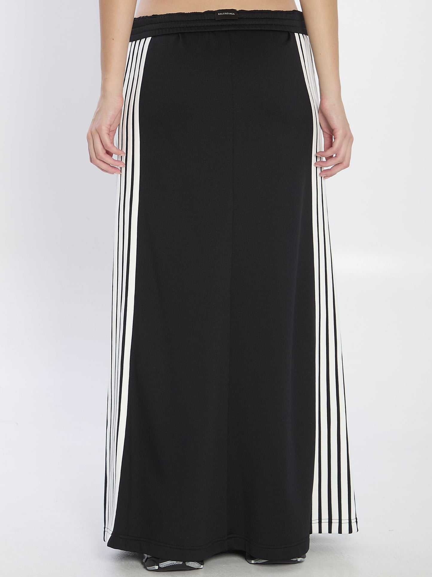 BALENCIAGA Stripe-Detail Straight Skirt
