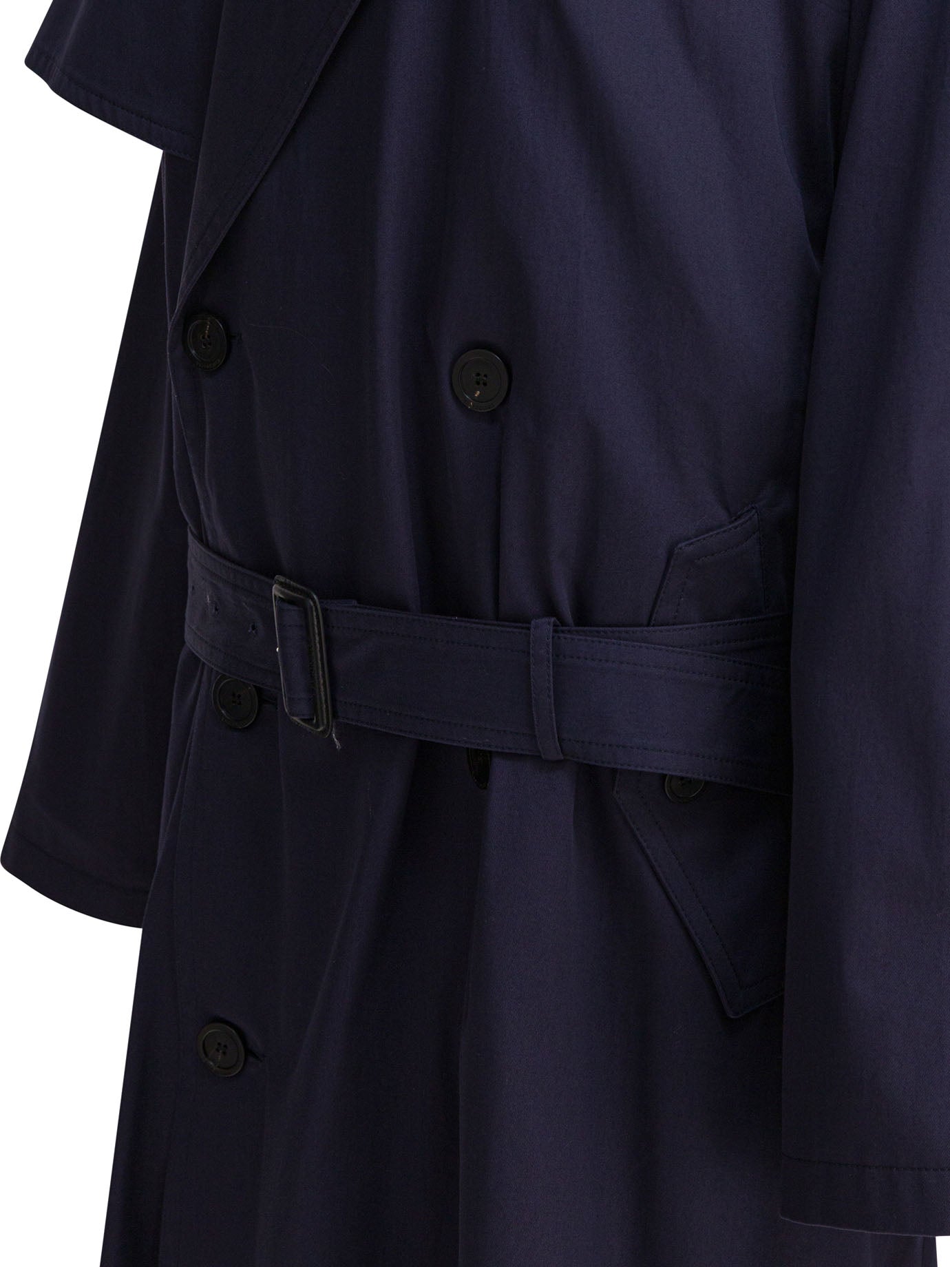 BALENCIAGA Draped Neck Trench Jacket