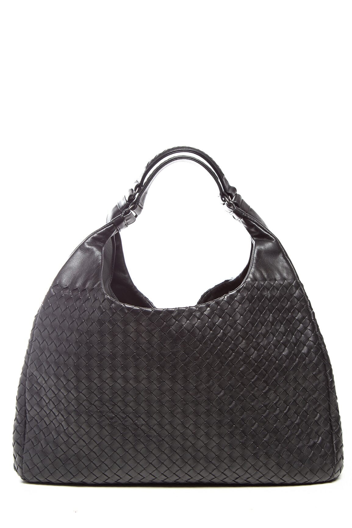 Bottega Veneta Black Intrecciato Large Campana Handbag