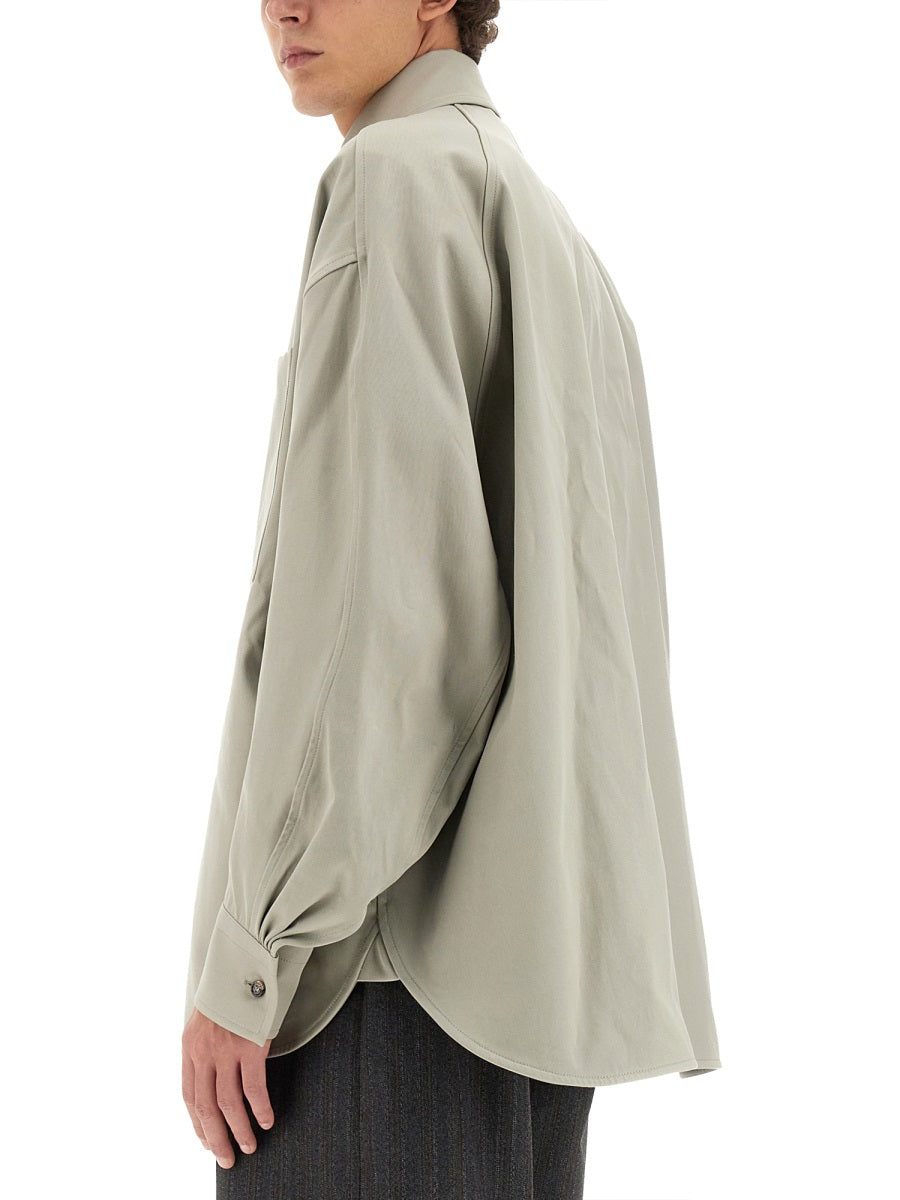 Bottega Veneta Men Cotton Twill Over Shirt
