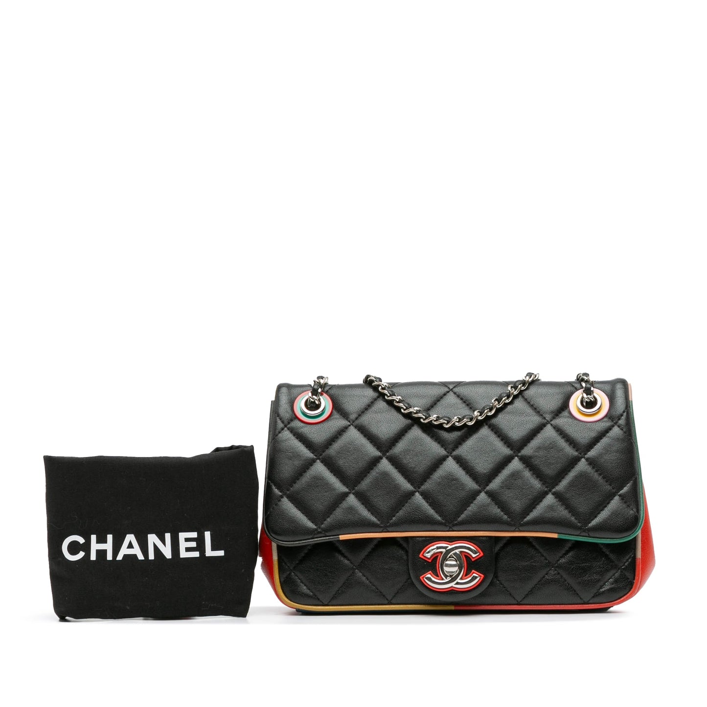 Black Chanel Small Quilted Lambskin Cuba Color Flap Crossbody Bag