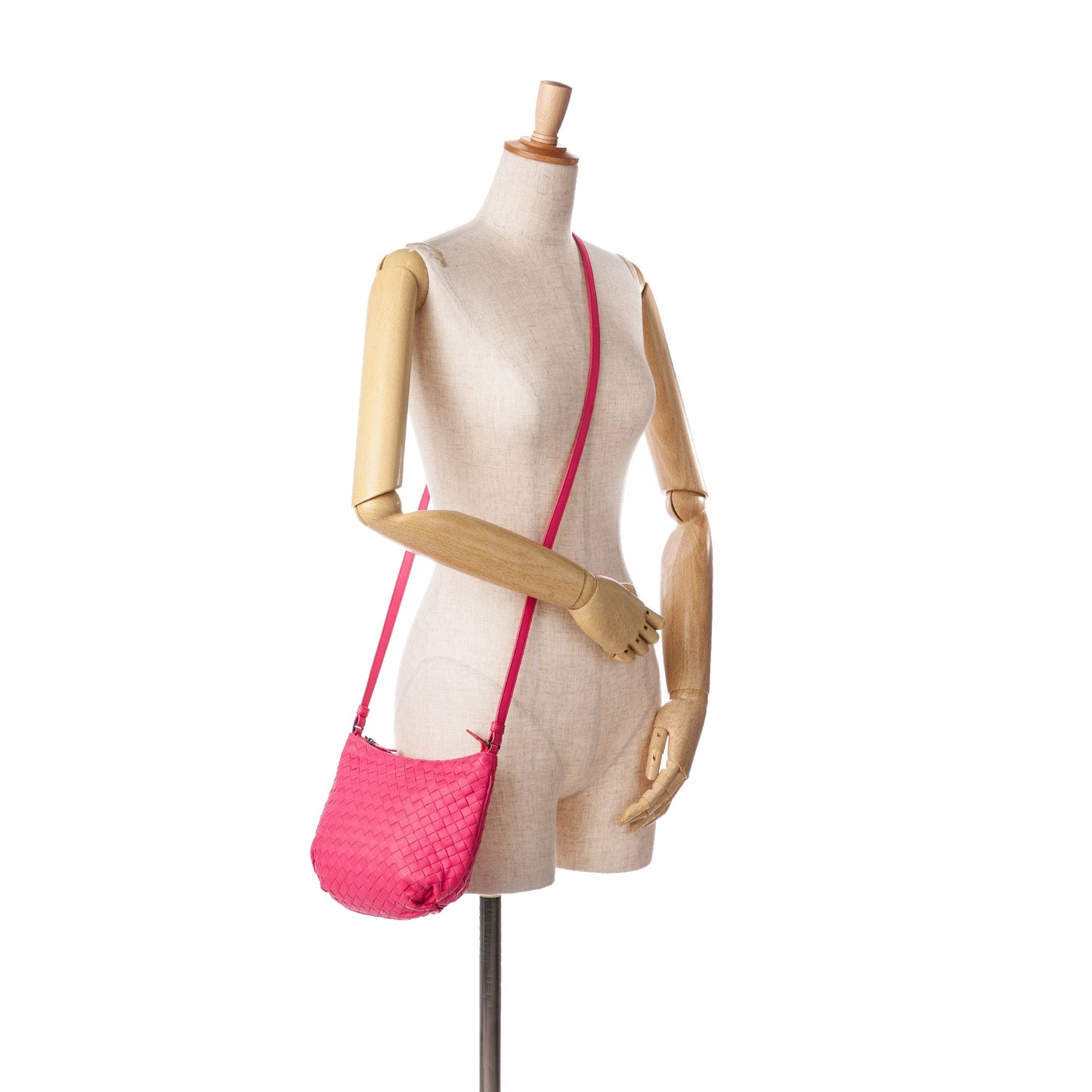 Pink Bottega Veneta Nappa Intrecciato Crossbody