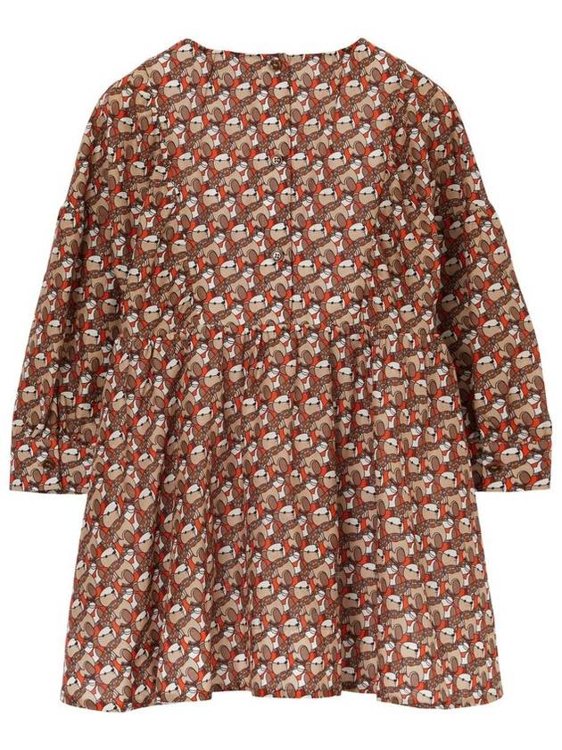Burberry Burberry Girls Thomas Bear-Print Cotton Dress, Size 10Y