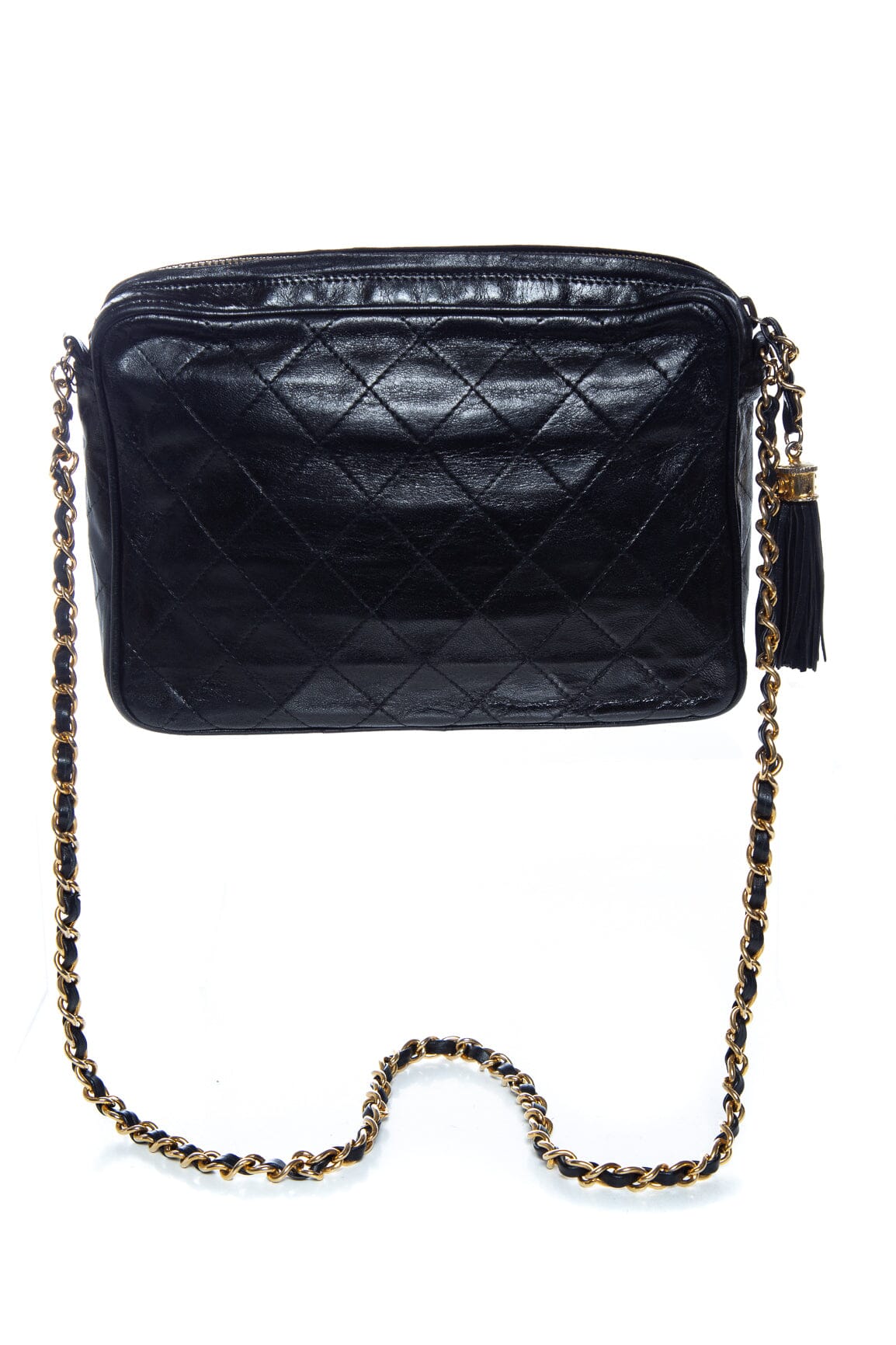Chanel Black Quilted Camera Handbag