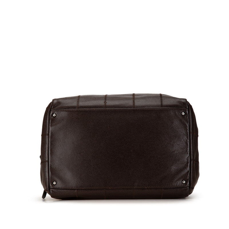 Chanel Caviar Skin Chocobar Tote Shoulder Bag A26135