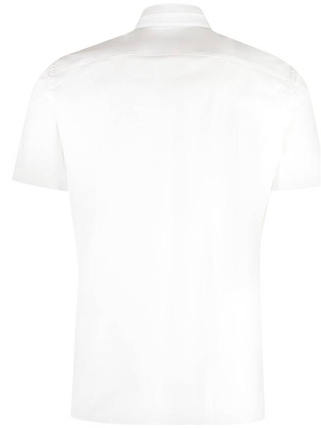 Burberry Men's Logo Cotton Short Sleeve Shirt White
