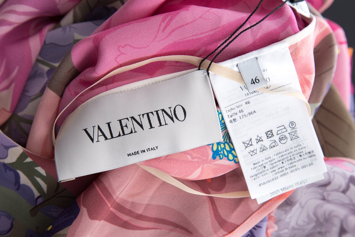 Valentino Multicolor Floral Shift Dress SZ 46