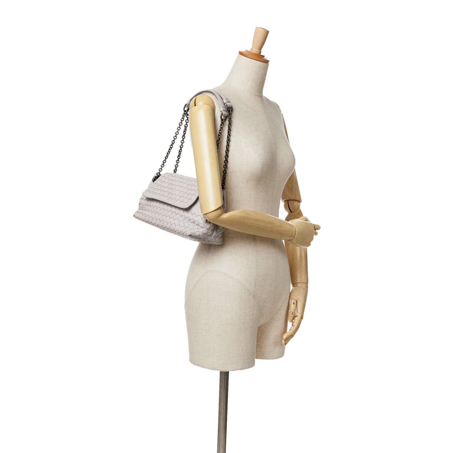 Purple Bottega Veneta Small Madras Goatskin Intrecciato Shoulder Bag