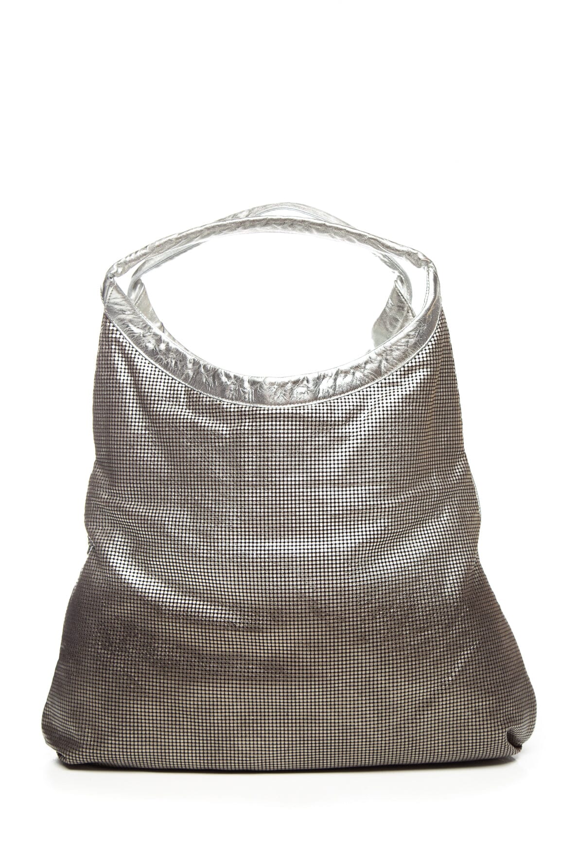 Chanel 2006/08 Silver Perforated Metallic Hollywood Hobo Handbag