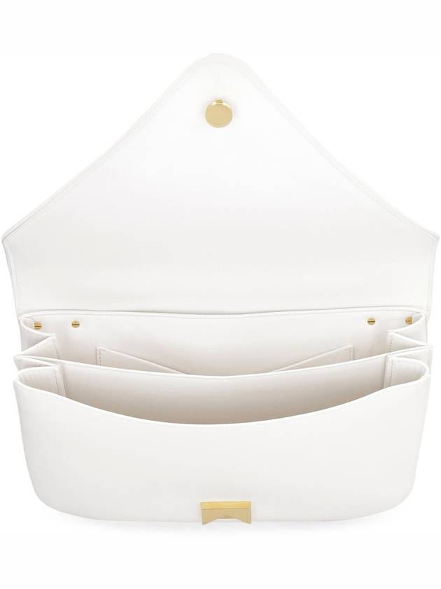 Bottega Veneta Mounted Medium Envelope Shoulder Bag White