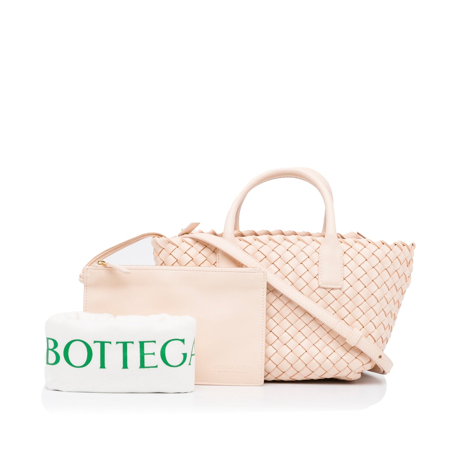Bottega Veneta Sac Mini Lambskin Intreccio Cabat Tote