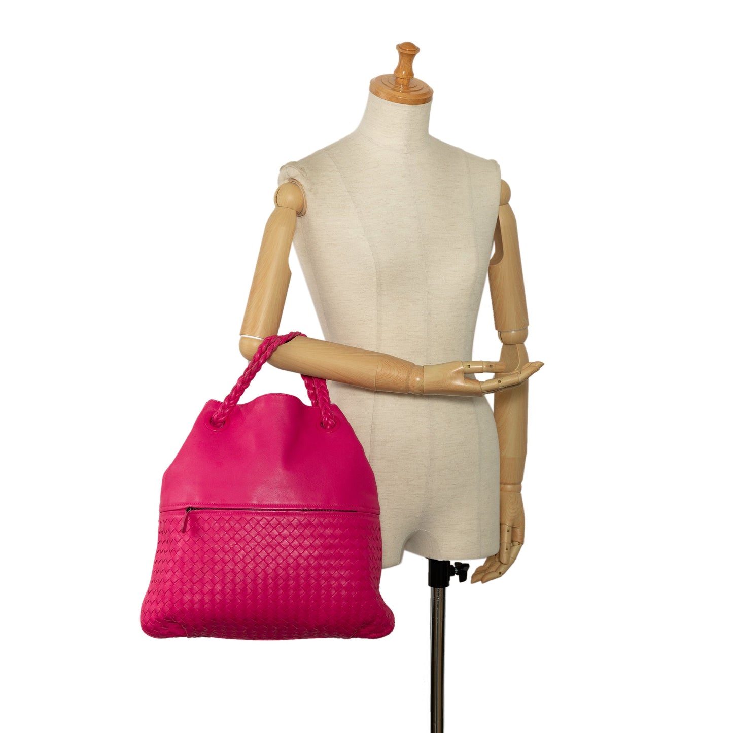 Pink Bottega Veneta Intrecciato Julie Tote