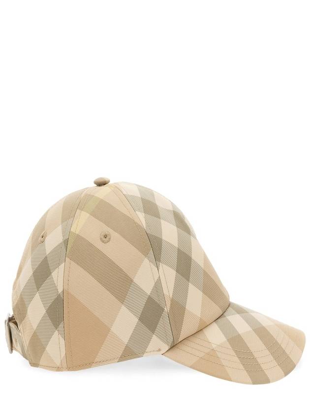 Burberry Check Ball Cap Beige