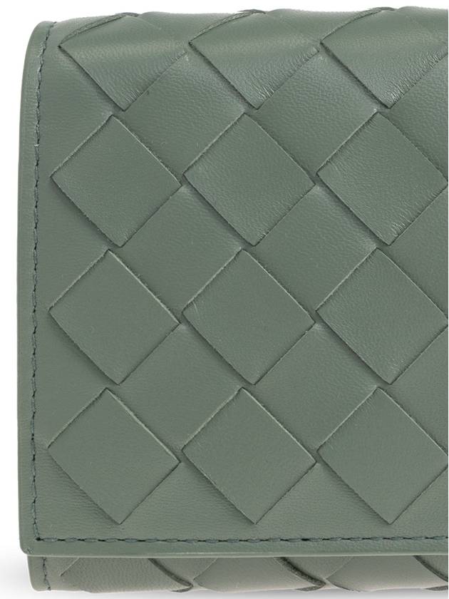 Bottega Veneta Intrecciato Flap Long Wallet Aloe