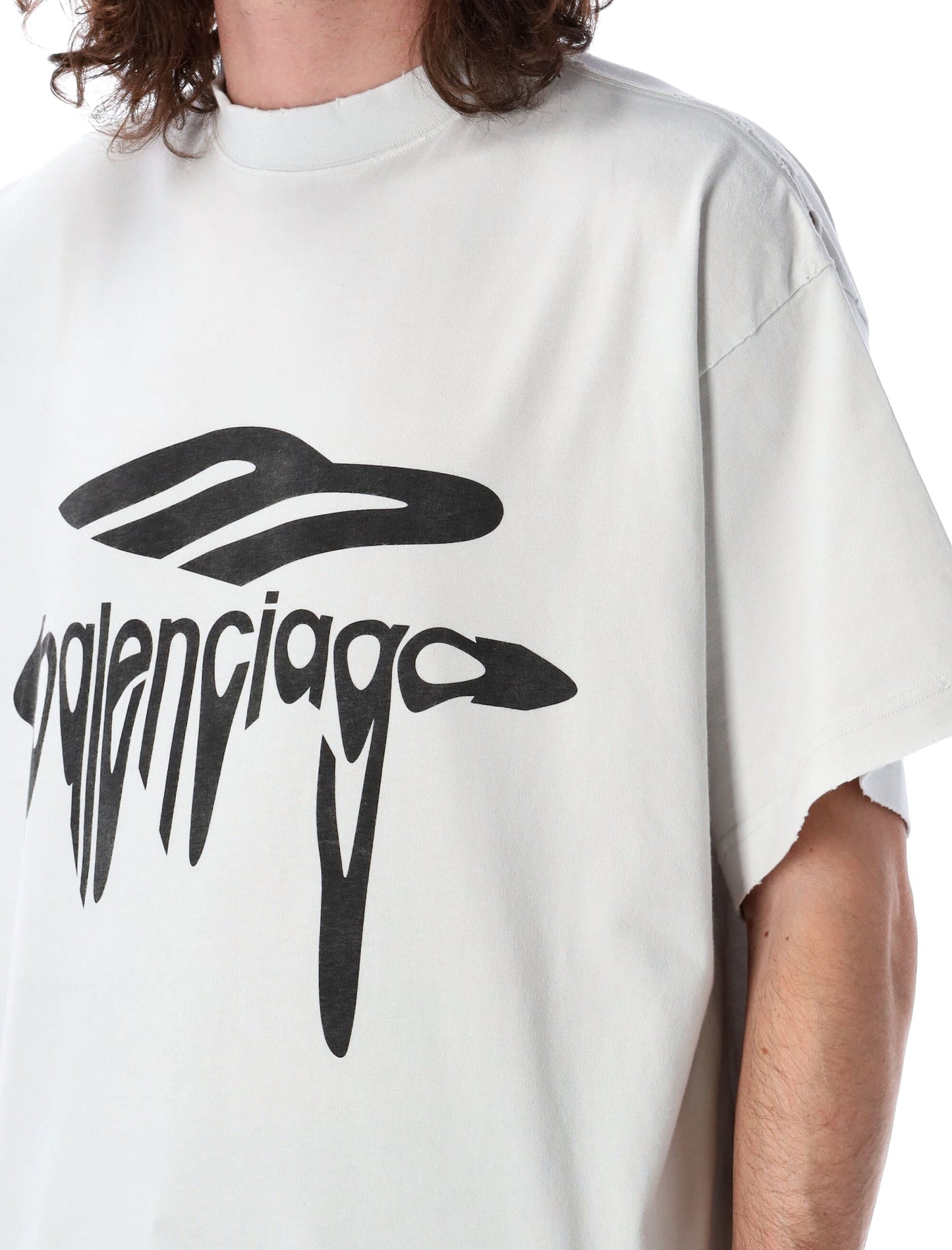 BALENCIAGA Oversized 3B Liquefied T-Shirt - Size 2