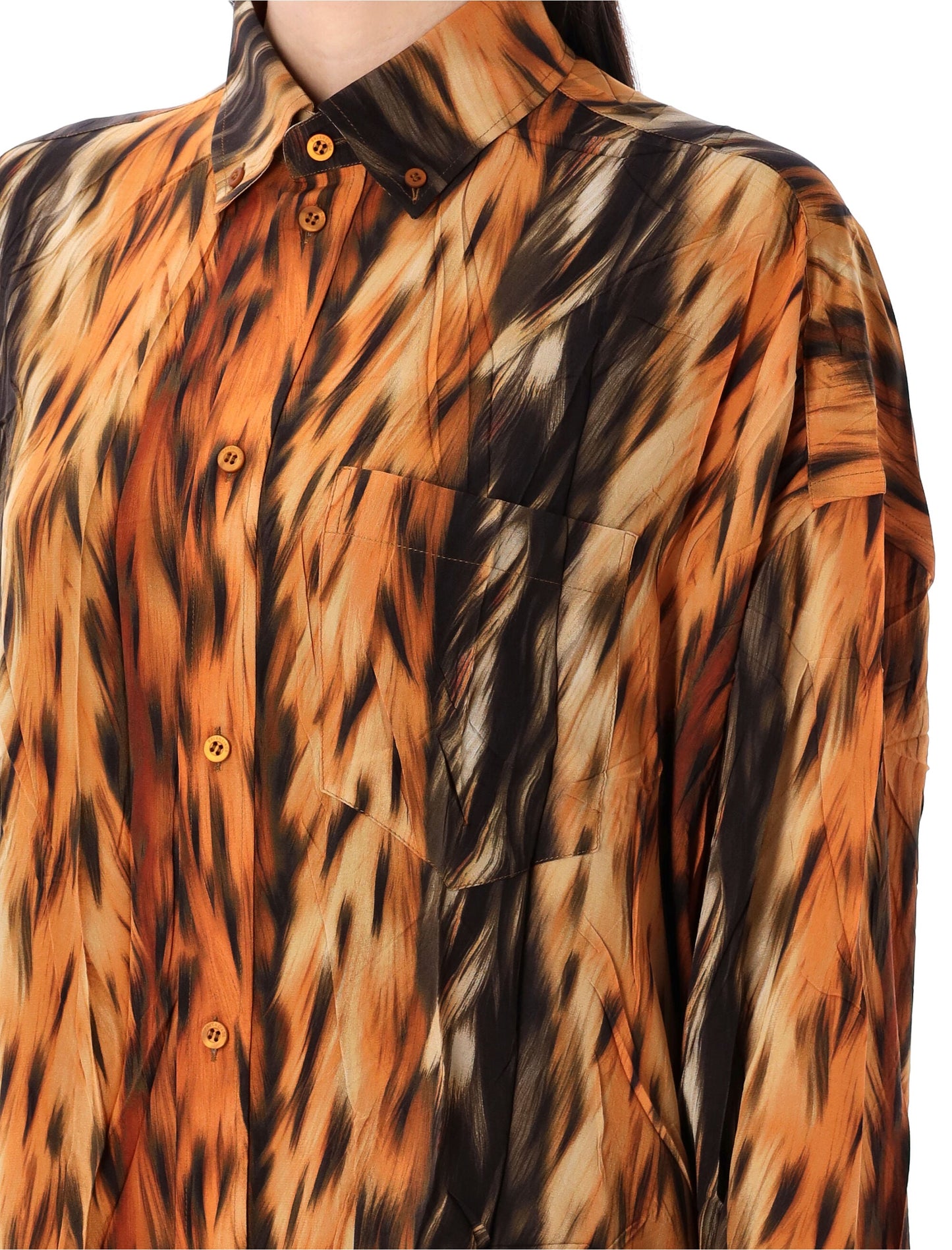 BALENCIAGA Cocoon Mini Shirt - Silk Satin