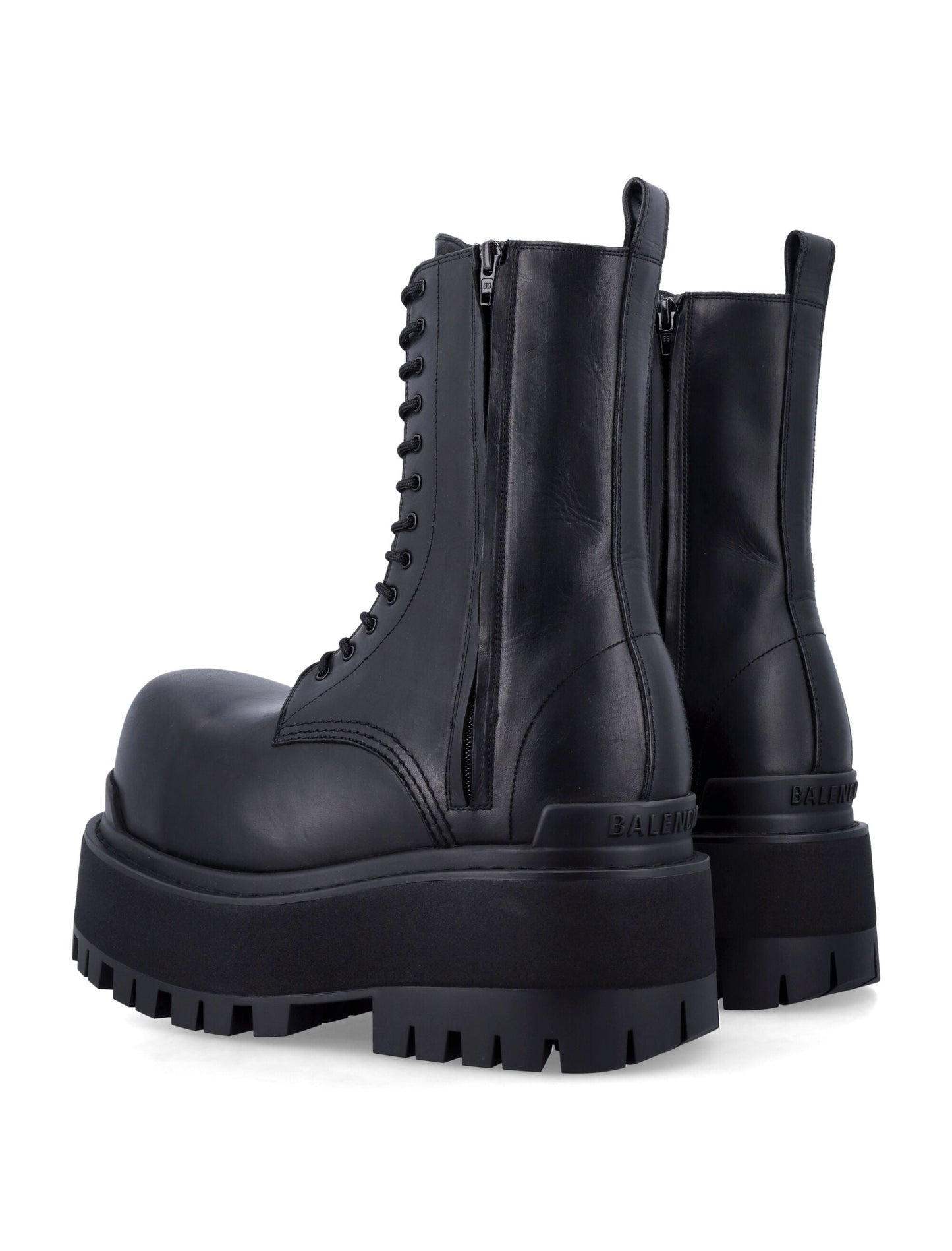 BALENCIAGA Giant Platform Boots with Worn-Out Effect