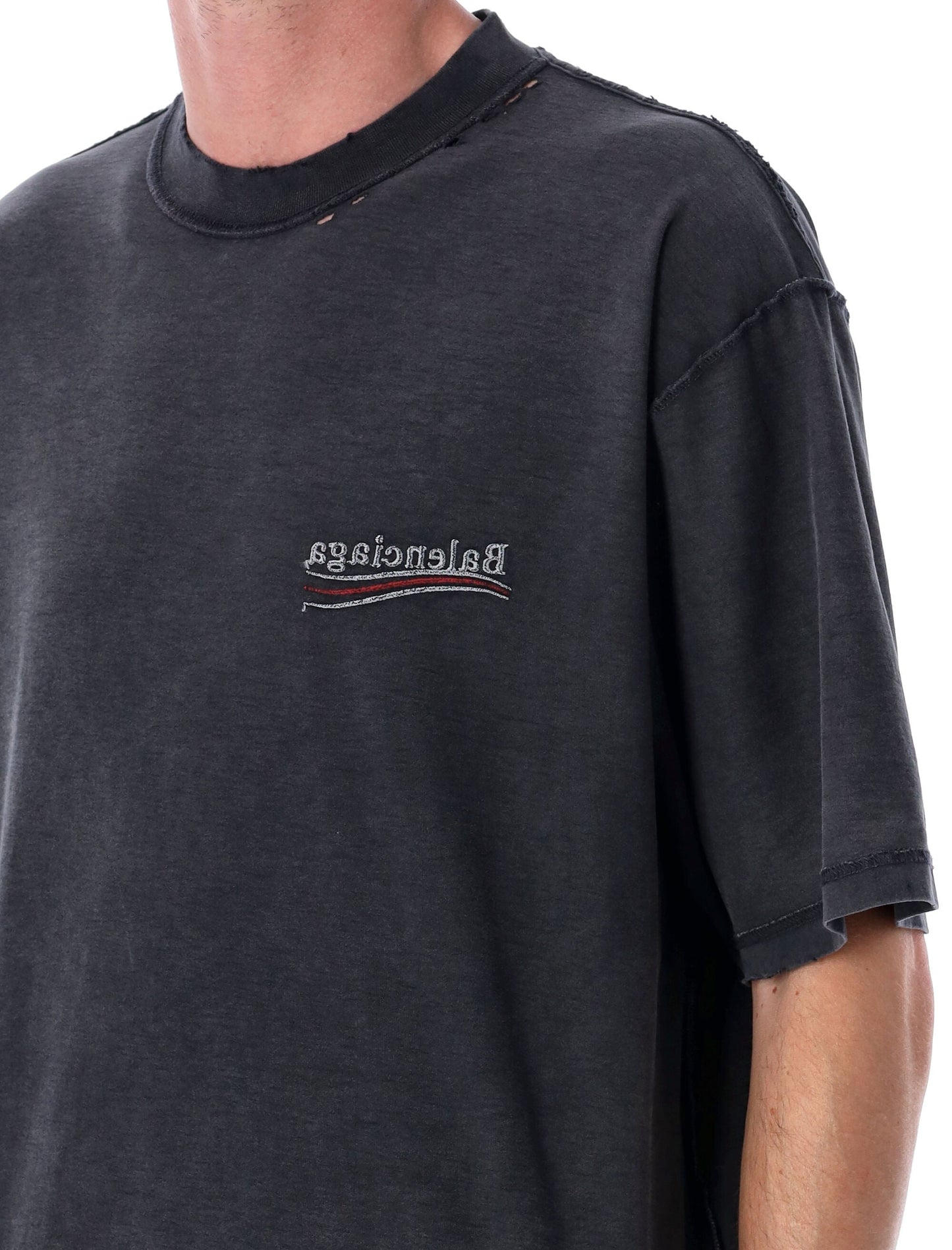 BALENCIAGA Political Campaign Inside-Out T-Shirt - Large Fit