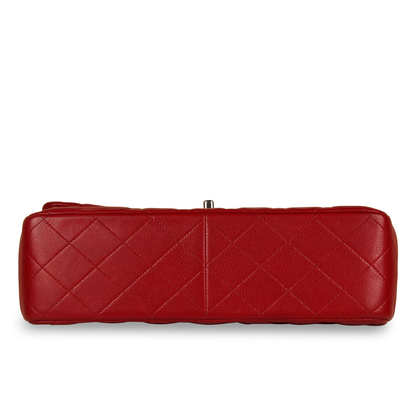 Chanel Classic Red Caviar Flap Bag - Jumbo