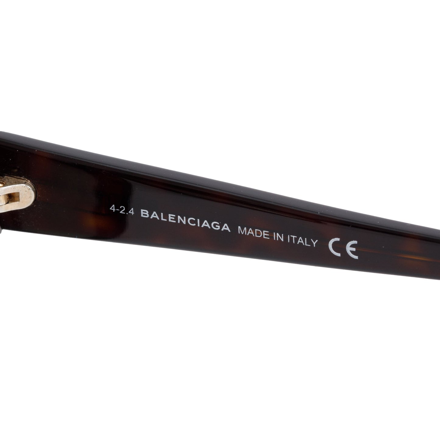 Balenciaga BA 15 Brown Havana Acetate Square Sunglasses