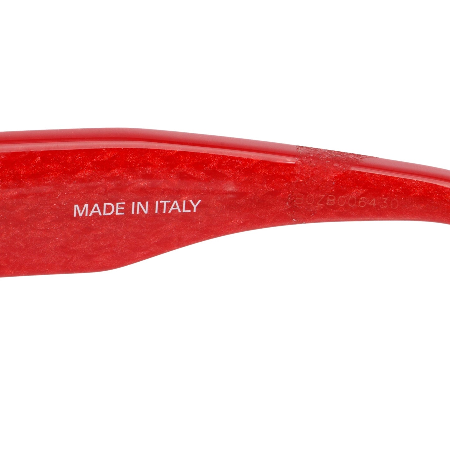 Balenciaga BB0235S Red Acetate Solid Cat-Eye Sunglasses